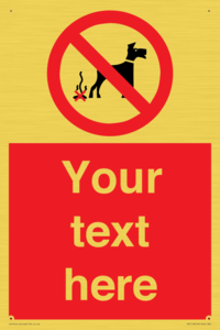 Custom No Dog Fouling Sign